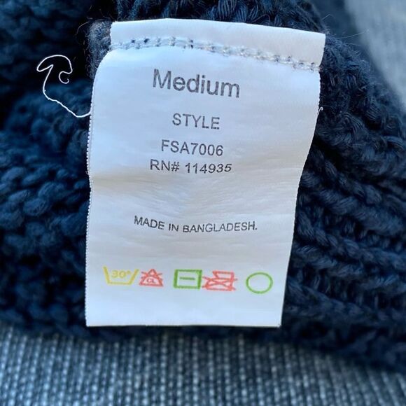 Alya Navy Blue Cold Shoulder Long Sleeve Knit Top/Sweater. Size Medium. EUC! - Picture 4 of 5